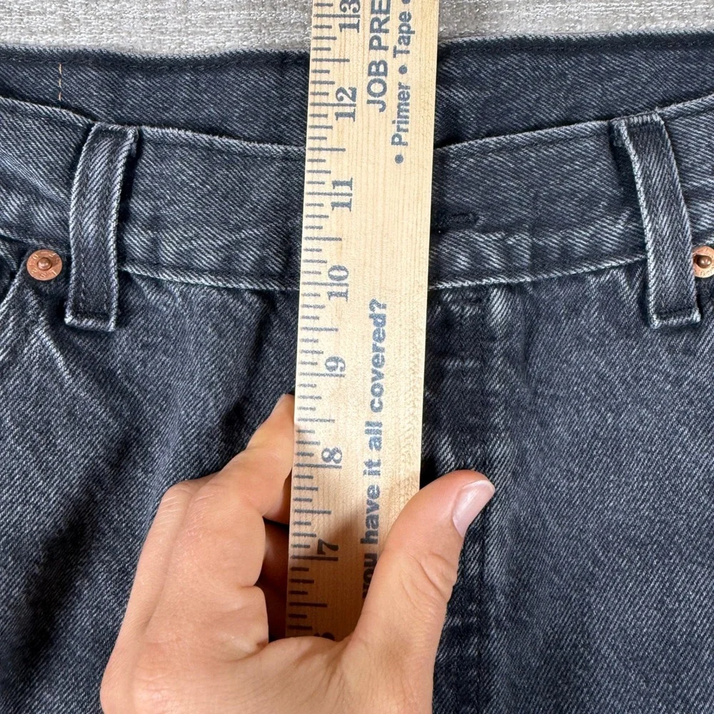 Levi's 501 Original Fit Jeans Mens 36/29 Black Straight Leg Denim 00501-3370